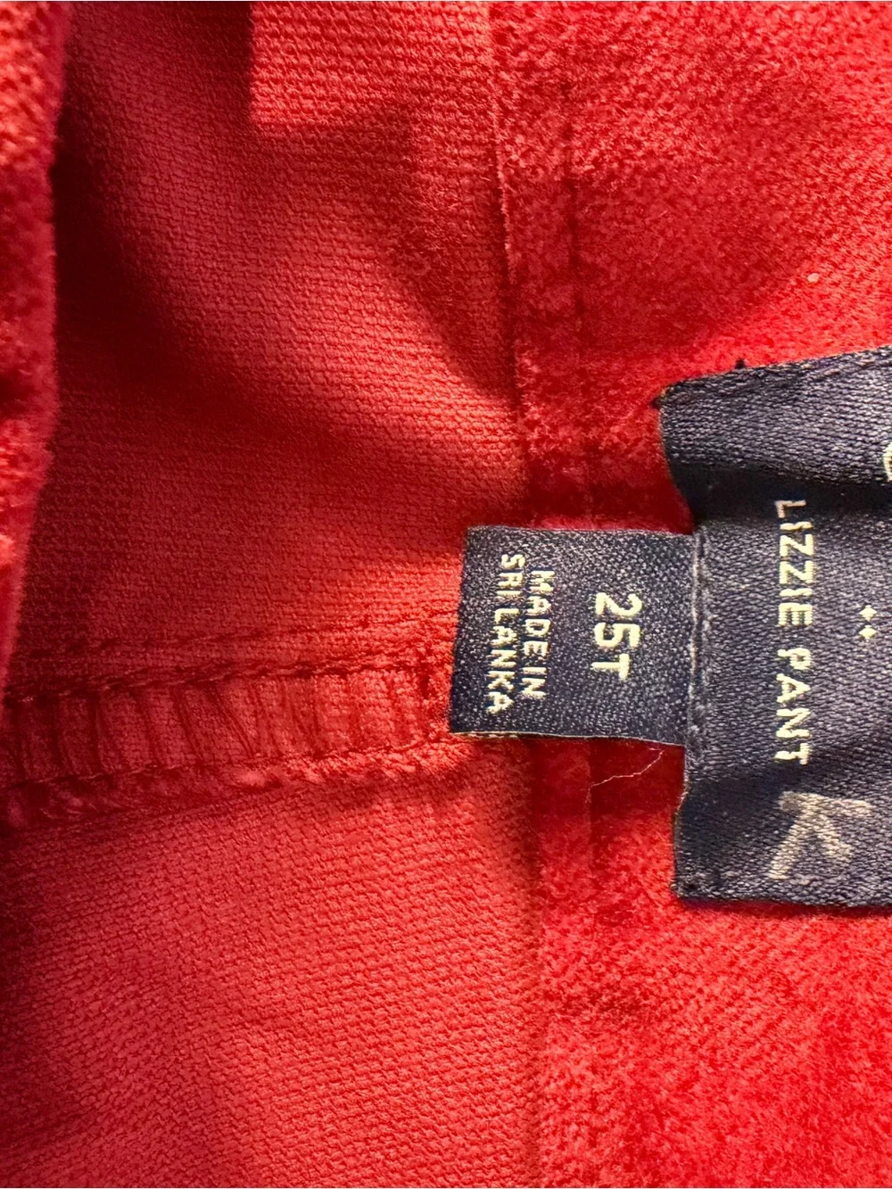 J. Crew Red Velvet Boot-Cut Pants Size 25T